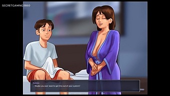 Busty Stepmom Discovers Her Stepson'S Solo Pleasure In The Summer Heat