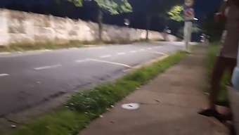 Daring Bus Stop Handjob With Stunning Unknown Person
