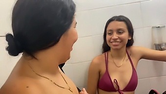 We Indulge In Passionate Kissing With My Friend And Her Stepsister Before Heading To The Pool